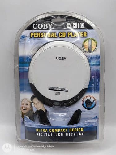 Discman Coby Personal Cd Player Cx-co109 En Blister Sellado Blanco Blanco