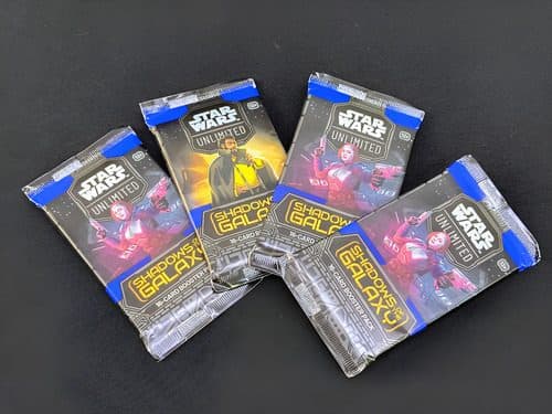 Sobres Star Wars Unlimited Shadows Of The Galaxy 4-pack Star Wars Unlimited Inglés — Coleccionables vintage, años NOW