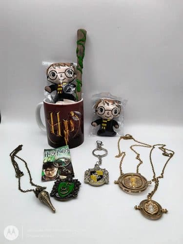 Lote Harry Potter Remate 9pz Llaveros Collares Giratiempo Dorado Oscuro