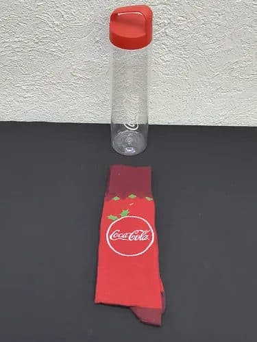 Calcetines Navideños Promocionales Coca Cola Con Cilindro #2 Rojo Navideño — Coleccionables vintage