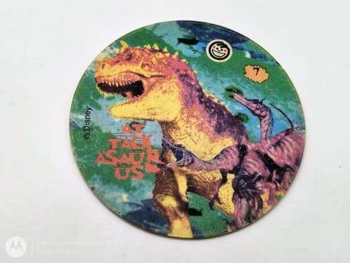 Dino Tazos Carnotauros Y Velociraptores #7 Sabritas Año 2000 — Coleccionables vintage, años NOW