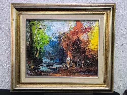Cuadro Impresionista Enrique Mondragón Óleo 50x40 — Decoración vintage, años NOW
