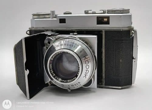 Cámara Analógica Kodak Retina Iia Vintage 50's Decorativa Negro Y Plateado