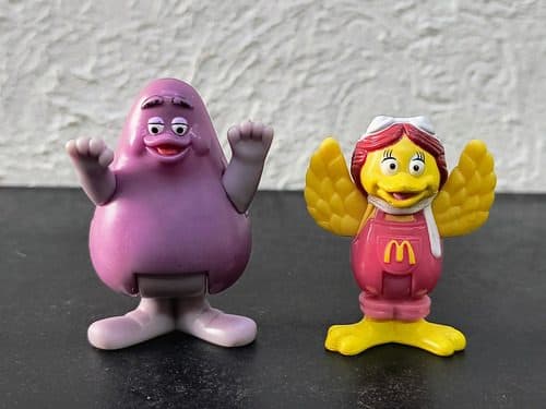 Figuras Birdie Early Bird Y Grimace Mcdonald's 2002 2-pack — Decoración vintage, años NOW
