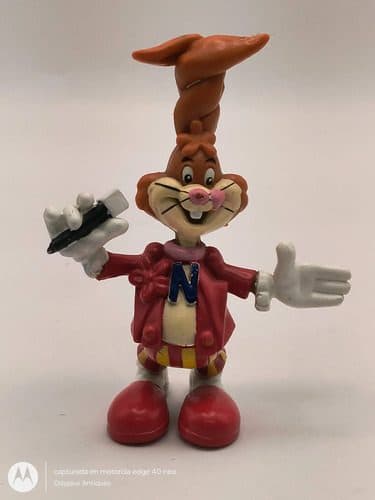 Figura Conejo Nesquik Nestle Orejas Cruzadas Vintage Retro