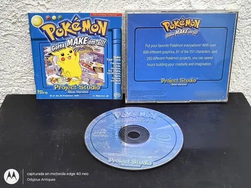 Cd Project Studio Pokémon Edición Azul Para Pc Original Cd Project Studio Pokémon Edición Azul