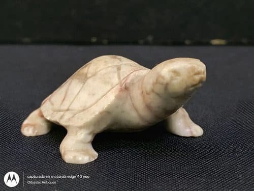 Figura Decorativa Mini Tortuga Tallada A Mano En Mármol Coral