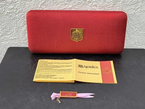 Caja/estuche Grande De Lujo Para Joyería Majorica Original Rojo