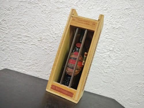 Caja Madera Botella Colección Vintage Rhum Old 15años Habane — Coleccionables vintage, años NOW