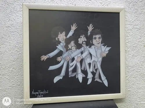 Cuadro The Beatles Caricatura Arte Hecho A Mano 2009 México
