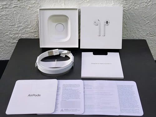 Caja De AirPods Apple Con Cable Usb C A Lightning Original Blanco