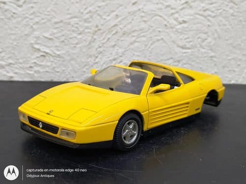 Ferrari 348 Mira Hecho En España 1989 Escala 1/24 Retro Amarillo