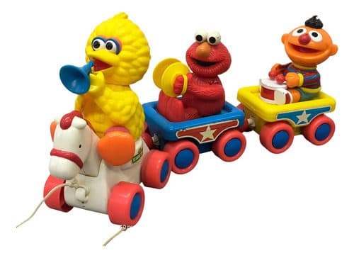 Juguete Tren Para Tirar Vintage Plaza Sésamo Tyco 1996 Retro Big Bird Elmo Enrique Babyes Colores