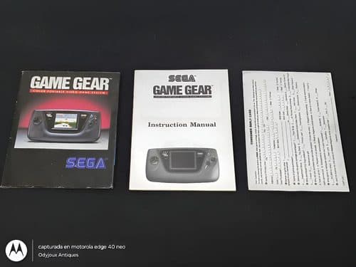 Sega Game Gear Solo Manual Y Póster Folletería Original