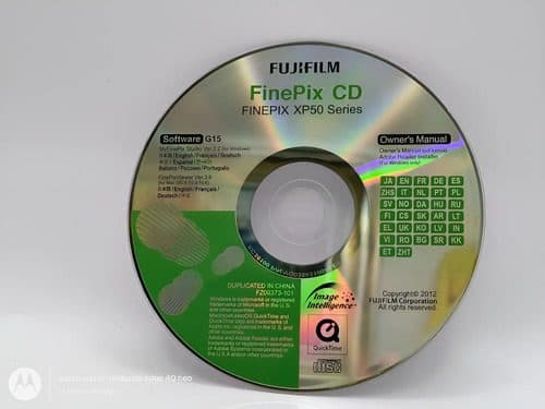 Cd Software Para Cámara Digital Fujifilm Finepix Series Xp50