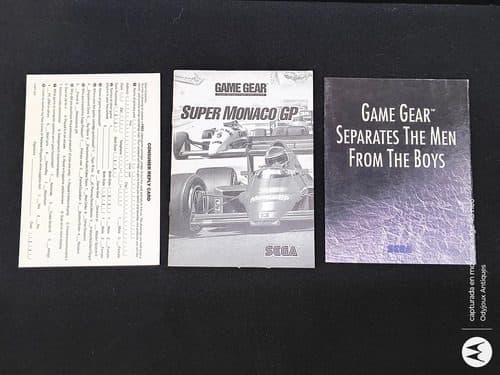 Super Mónaco Gp Solo Manual Para Sega Game Gear Original