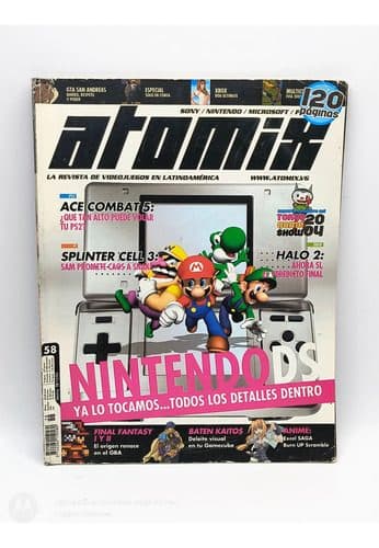 Revista Atomix No.58 Diciembre 2004 Nintendo Ds — Coleccionables vintage, años NOW