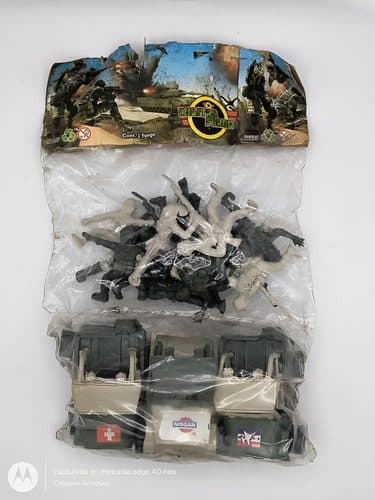 Paquete Soldaditos Camionetas Militar Force Juguete Bootleg Verde Musgo — Coleccionables vintage