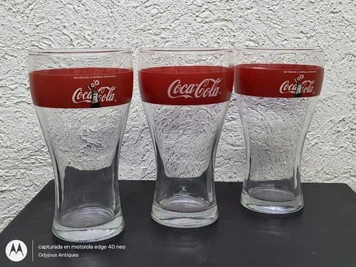 Set 3-pack Coca Cola Vasos Promocional 100 Años De Colección