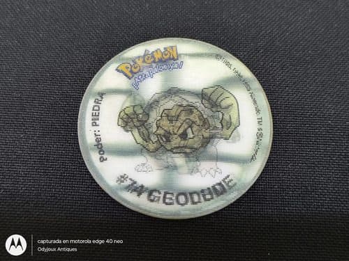 Tazo Pokémon Lenticular 2d #74 Geodude Tazos 2 1998 Nintendo