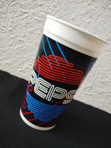 Vaso Plástico Pepsi Vintage Retro Original Usado 1997 Blanco — Coleccionables vintage, años 90s