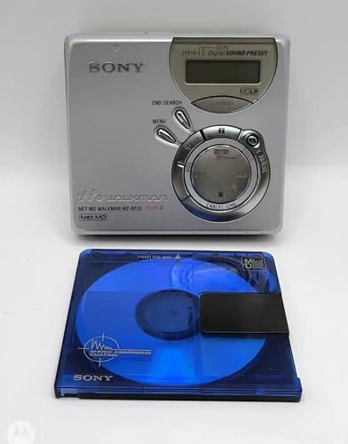 Reproductor Minidisc Sony Walkman Mz-n510 Con Detalle Lector Gris Plateado