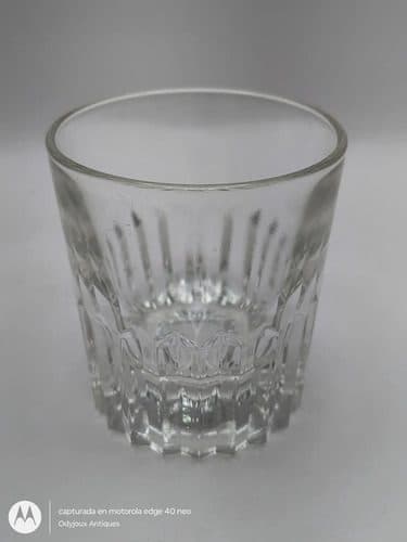 Vaso Corto Para Whisky Cristal Grueso Tipo Baccarat Vintage Transparente