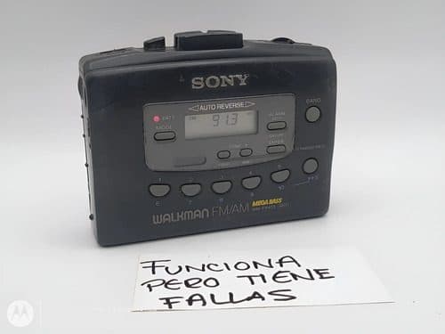Sony Walkman Fm/am Wm-fx403 Mega Bass Solo Funciona Radio Negro