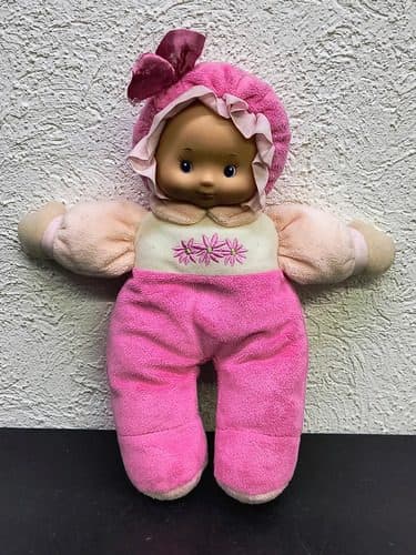 Muñeca De Trapo Blanda Rosa Aimantine De Carrefour 30cm — Coleccionables vintage, años 90s