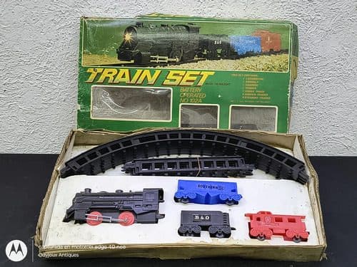Tren Juguete Train Set Con Luz No.102a En Caja Vintage 80's