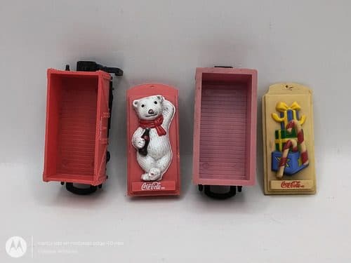 Lote Par De Vagones Tren Coca Cola Con Detalle Para Piezas — Coleccionables vintage