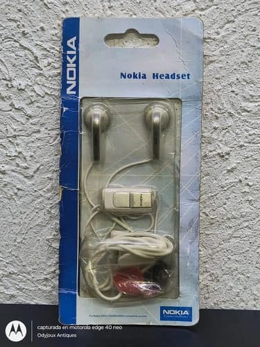 Nokia Headset Manos Libres Hs-5 En Blister Retro 2005 Orig Blanco