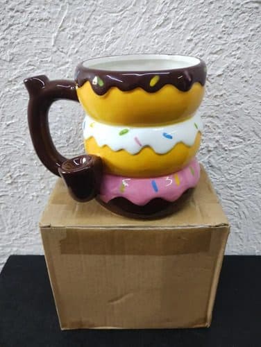 Taza Para Café En Forma De Donas Colores Smok Asar Y Tostar Cafe Amarillo Rosa Taza Donas Colores