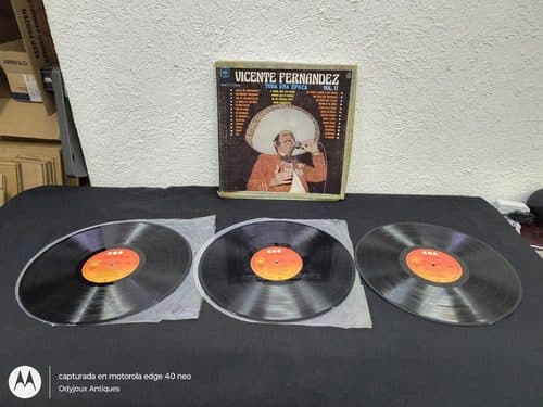 Disco Acetato Vicente Fernández Toda Una Época Vol.ll 3-pack Edición Limitada
