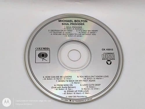 Cd Michael Bolton - Soul Provider 1989 Cbs Solo Disco Orig Estándar