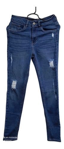 Jeans Ajustados Rotos Marca Cuidado Con El Perro Talla 5mx Azul Marino Mezclilla 5mx — vintage México