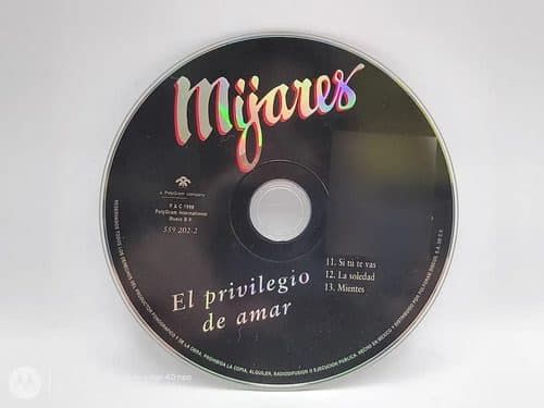 Cd Mijares El Privilegio De Amar 1998 Polygram Solo Disco Estándar — Audio vintage, años 90s