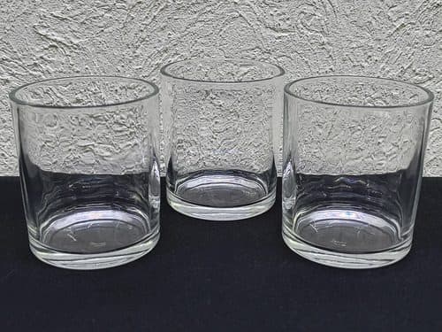 Set Vasos Old Fashion Cilíndricos Cristal 80's Vintage 250ml Transparente