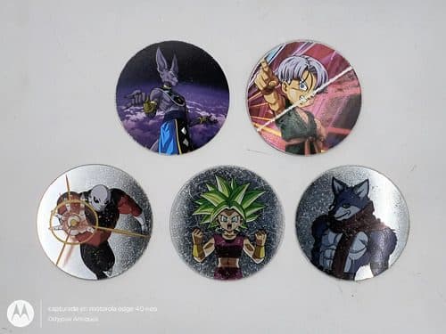 Tazos Dragon Ball Super Año 2019 #11 #18 #86 #91 #95 5-pack
