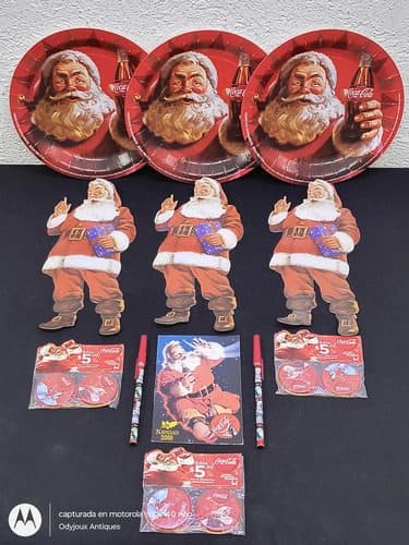 Lote Coleccionables Navideños Coca Cola Santa Claus 12-pack — Coleccionables vintage