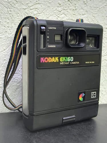 Cámara Instantánea Kodak Ek160 Made In Usa Vintage Original Negro