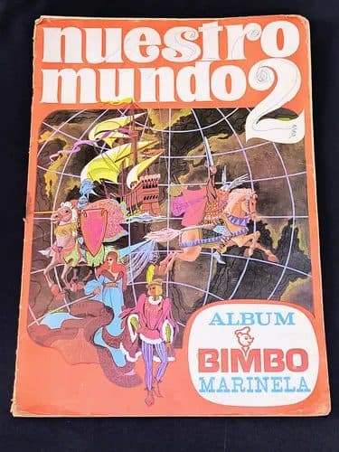 Bimbo Marinela Nuestro Mundo 2 Atlas Álbum 70s Retro Cartas