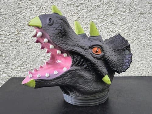 Cabeza De Dinosaurio Plástico Flexible Pvc Adventure Force — vintage México