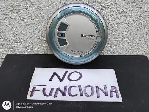 Discman Panasonic Sl-sx430 Cd/mp3 Retro No Funciona Para Pz Plateado Con Azul