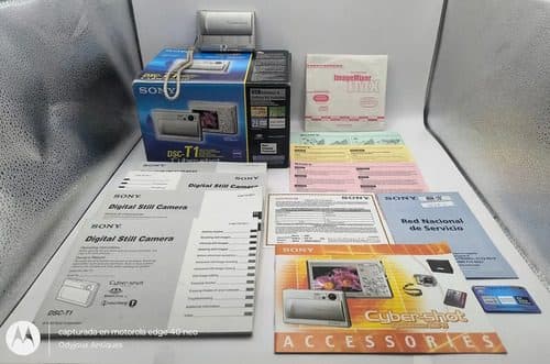 Cámara Sony Cyber-shot Dsc-t1 En Caja No Sirve Reparar/pz Plateado