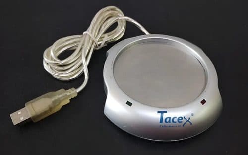 Calentador De Taza Vía Usb Café Leche Uso En Hogar/oficina Plateado Liso