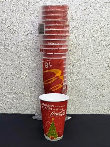 Vasos Navideños Coca Cola Unicel Convermex Vintage 20-pack Rojo — Coleccionables vintage, años NOW