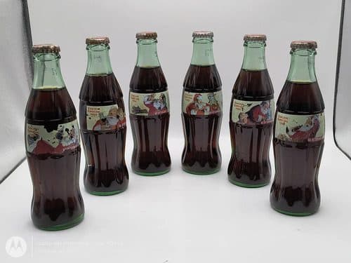 Pack Botellas Coca Cola Navidad Ed Especial 1999 Vintage 6pz Botellas Navidad Coca Cola 1999