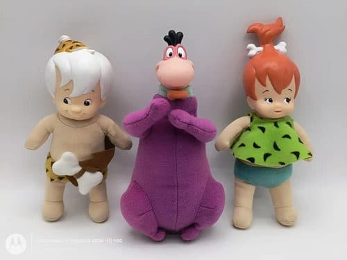Lote 3 Peluches Los Picapiedra 1994 Hanna Barbera Holanda Violeta