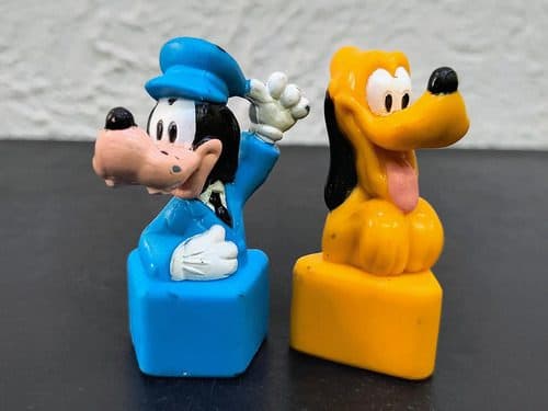 Set Figurines Goffy Y Pluto Walt Disney 2-pack 6cm Vintage — Coleccionables vintage